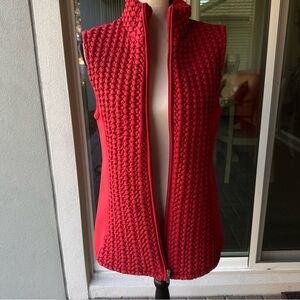 Susan Graver Zip Front Textured Vest w/ Pockets Size M